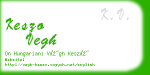 keszo vegh business card